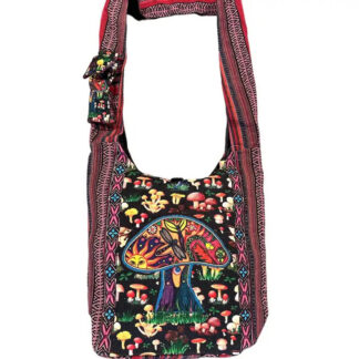 Rising Intl. Cotton Multi Mushroom Crossbody Bag