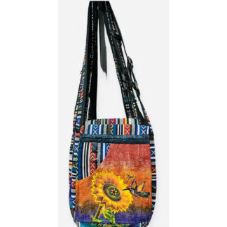Rising Intl. Hemp Hummingbird & Sunflowers Mini Bag