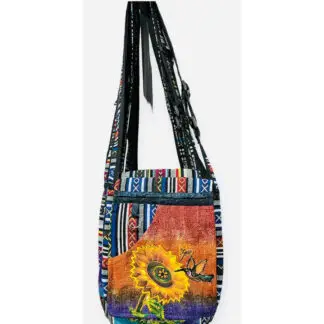 Rising Intl. Hemp Hummingbird & Sunflowers Mini Bag