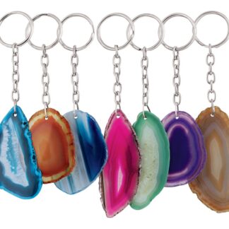 Rock Paradise Agate Keychain (Assorted Colors)