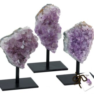 Rock Paradise Amethyst Cluster on Metal Stand
