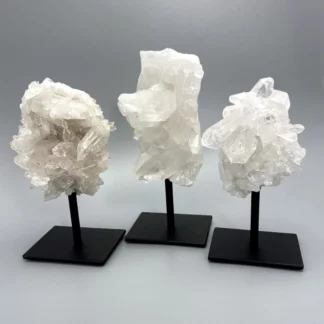Rock Paradise Clear Quartz on Metal Stand