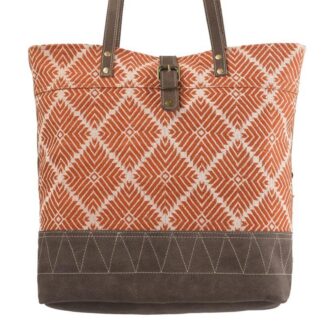 Rust Tones Tote w/ Fur 18x16x4