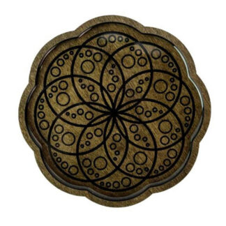 Seed of Life Dark Trinket Tray 6"