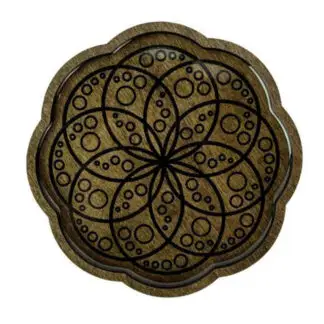 Seed of Life Dark Trinket Tray 6"