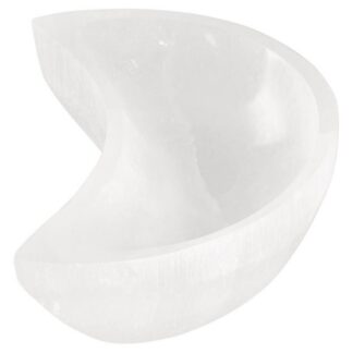 Selenite Half Moon Trinket Dish 5"