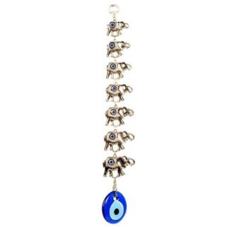 Seven Elephants Evil Eye 15.5" Wall Decoration