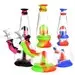 Silicone and Glass Dual Chamber Water Pipe 7.25" 14mm Colors Vary