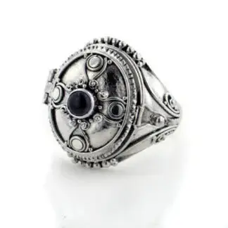 Silver Insanity Sterl Silv Gothic Poison Ring Moonstone 8