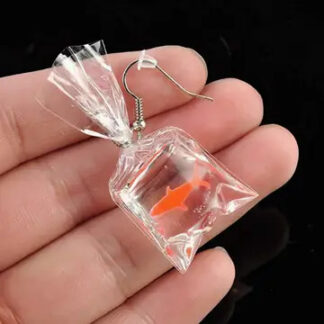 SimpleNGreat Acrylic Goldfish Bag Earrings