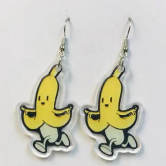 SimpleNGreat Acrylic Running Banana Earrings