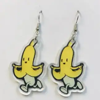 SimpleNGreat Acrylic Running Banana Earrings