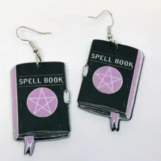 SimpleNGreat Acrylic Spell Book Earrings