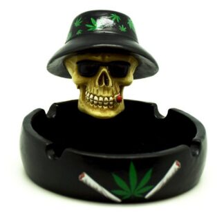 Skull Hat Weed Polyresin Ashtray