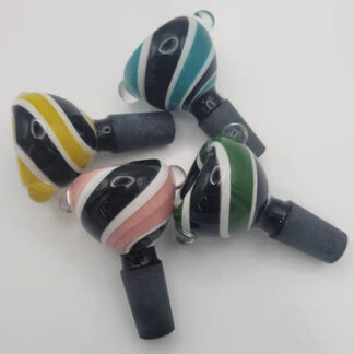 Smokey Mountain Glass 14mm Spiral Linework Slides
