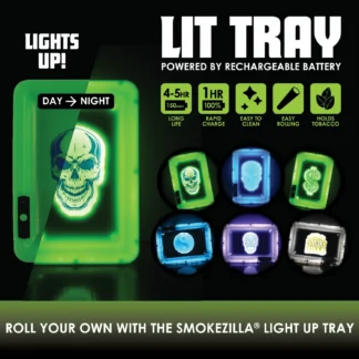 Smokezilla Lit LED Rolling Tray 7" x 4.75"