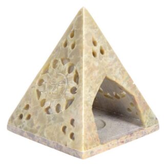 Soapstone Pyramid Tea light / Cone Burner 4"