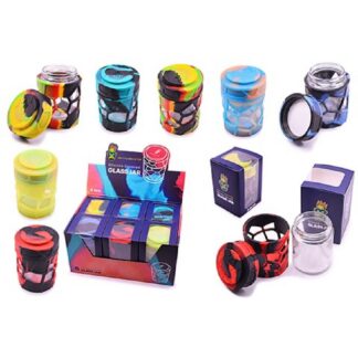 Space King Stackable Glass/Silicone Jar - Colors Vary