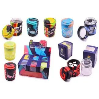 Space King Stackable Glass/Silicone Jar - Colors Vary