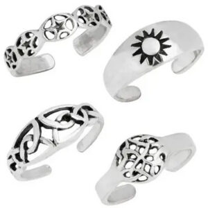 Stars and Celtic Knots Sterling Silver Toe Ring Asst. Design