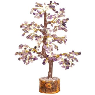 Stone Gem Tree w/ Wood Base 7 Chakra 100 Gems