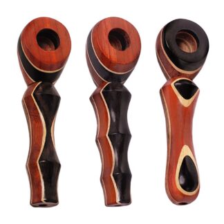 Styled Wood Spoon Pipe - 4" (Styles Vary)