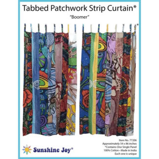 Sunshine Joy Single Panel Tabbed Curtain 56 x 85 Glow In The Dark