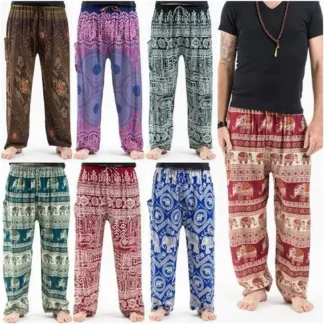 Sure Design Thai Drawstring High Crotch Harem Pants - Free Size