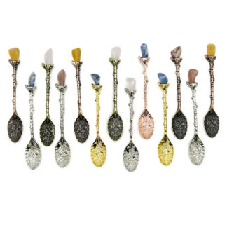 Tea Spoon w/ Gemstone Styles Vary