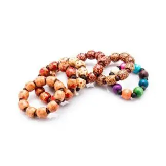 Thai Wooden Mala Beads Bracelet
