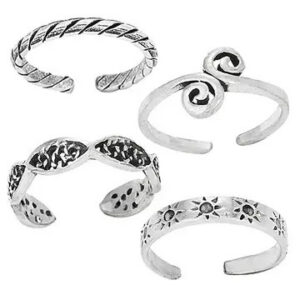 Toes In the Sand Sterling Silver Toes Ring Asst. Design