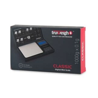 Truweigh Classic Digital Scale - 1000g x 0.1g - Black