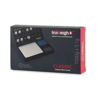 Truweigh Classic Digital Scale - 1000g x 0.1g - Black