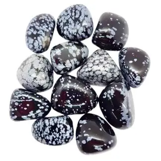 Tumbled Snowflake Obsidian