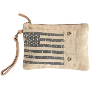 Vintage Flag Wristlet 9.5 x 7
