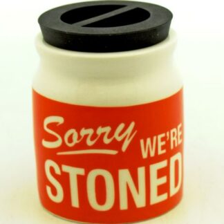 We're Stoned Ceramic Jar