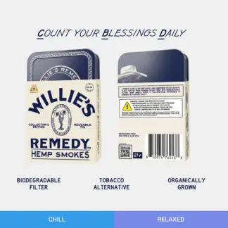 Willie's Remedy Full Spectrum Hemp Smokes Collectible Tin 5ct
