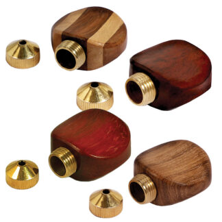 Wood Smoking Stone with Brass Chamber 1.75"