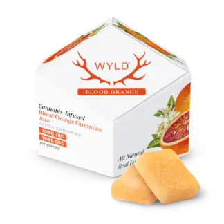 Wyld Hemp THC Gummies Blood Orange Bliss 10mg THC:10mg CBC 10ct