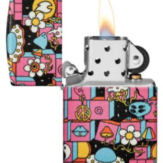 Zippo Lighter Glow in the Dark Hippie