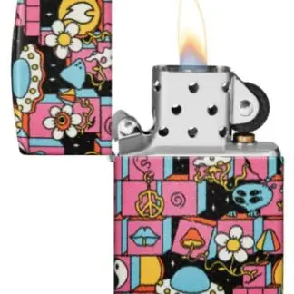 Zippo Lighter Glow in the Dark Hippie