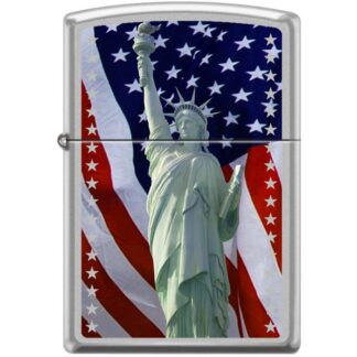 Zippo Lighter Statue of Liberty with Flag
