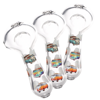 Pulsar Glass Spoon Pipe 4.5" VW Bus
