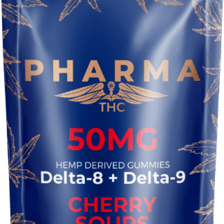 PharmaTHC Gummies Cherry Sours (40mg D8 & 10mg D9 ea)