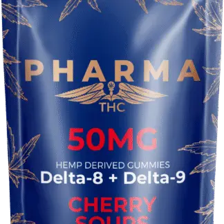 PharmaTHC Gummies Cherry Sours (40mg D8 & 10mg D9 ea)