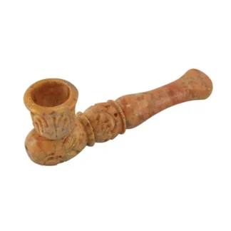 Carved Decadence Stone Steamroller Pipe 4.25"