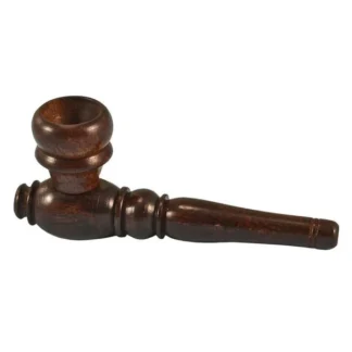 Lathe-y Sunday Carved Wood Hand Pipe 3"