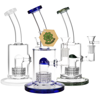 SeshGear Glacier Matrix Perc Glass Water Pipe 8.75" 14mm - Colors Vary