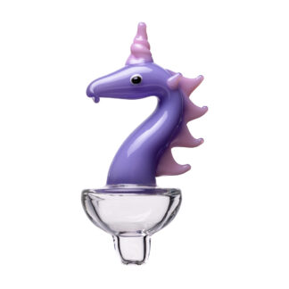 Human Grade Glass Carb Cap Unicorn Milky Purple