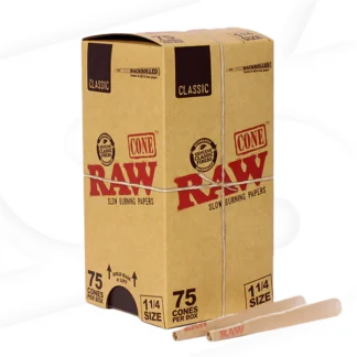 RAW® Classic Backrolled Pre-Roll Cones 75ct